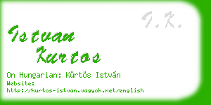 istvan kurtos business card